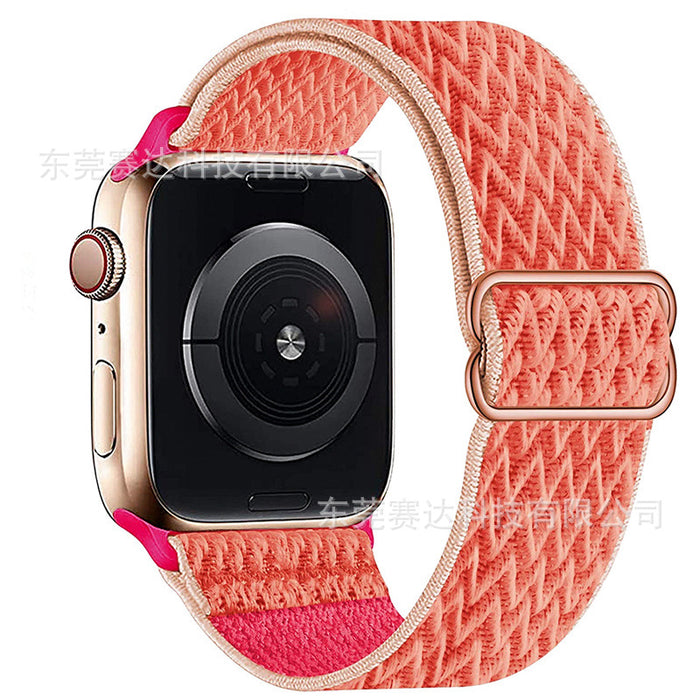 For Apple | Wavy 8 Buckle Nylon Strap Apple iWatch Se 8/7/6 Universal Strap.