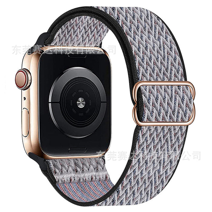 For Apple | Wavy 8 Buckle Nylon Strap Apple iWatch Se 8/7/6 Universal Strap.