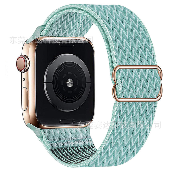 For Apple | Wavy 8 Buckle Nylon Strap Apple iWatch Se 8/7/6 Universal Strap.