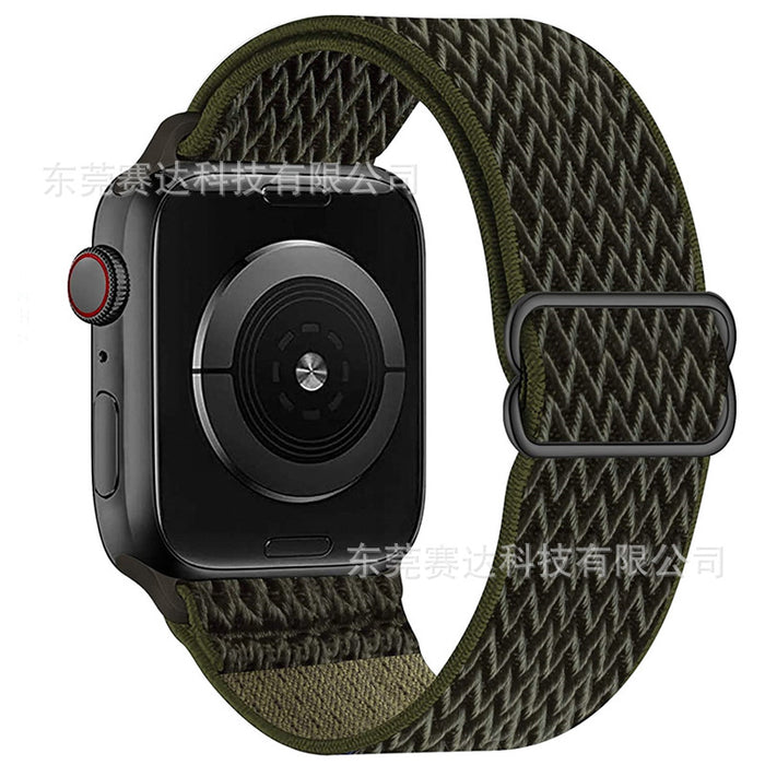 For Apple | Wavy 8 Buckle Nylon Strap Apple iWatch Se 8/7/6 Universal Strap.