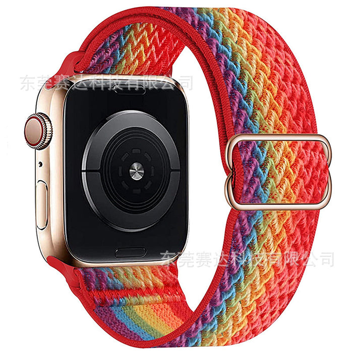 For Apple | Wavy 8 Buckle Nylon Strap Apple iWatch Se 8/7/6 Universal Strap.