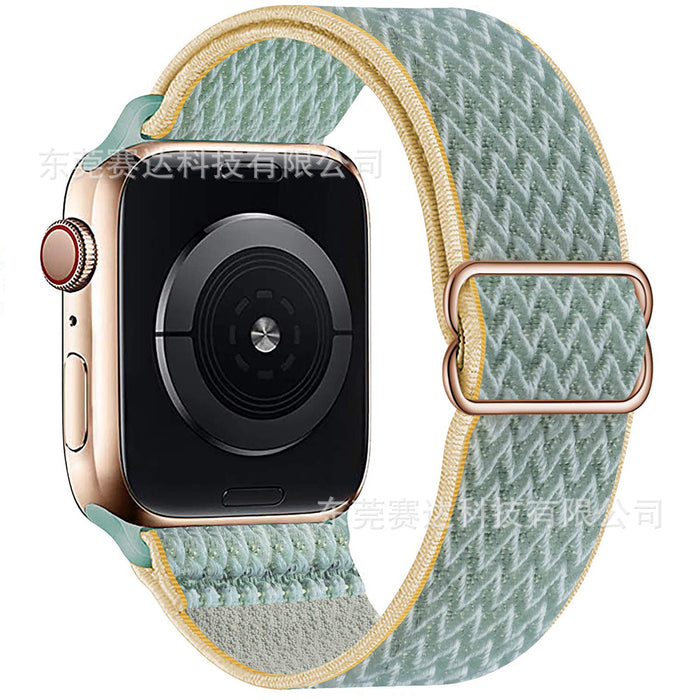 For Apple | Wavy 8 Buckle Nylon Strap Apple iWatch Se 8/7/6 Universal Strap.