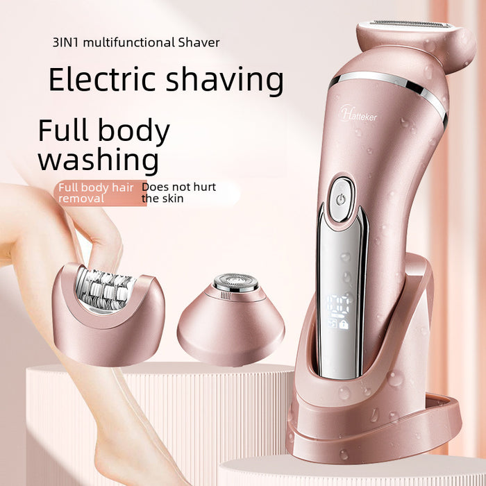 R Smart Multi-function Electric Shaver, Household Three-head Replacement. Hair Remover. Full Body Washing. Whole Body Hair Scraper.