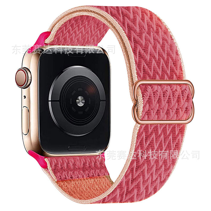 For Apple | Wavy 8 Buckle Nylon Strap Apple iWatch Se 8/7/6 Universal Strap.