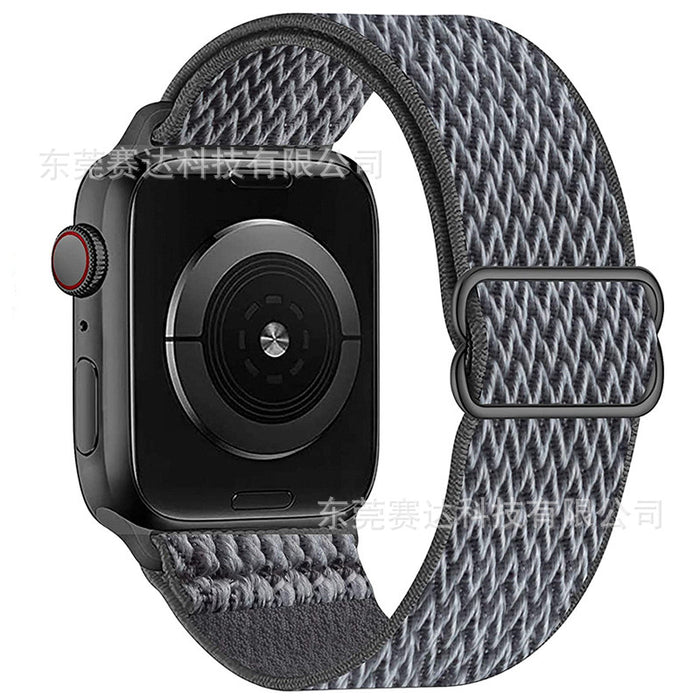 For Apple | Wavy 8 Buckle Nylon Strap Apple iWatch Se 8/7/6 Universal Strap.