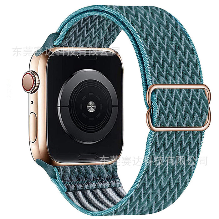 For Apple | Wavy 8 Buckle Nylon Strap Apple iWatch Se 8/7/6 Universal Strap.