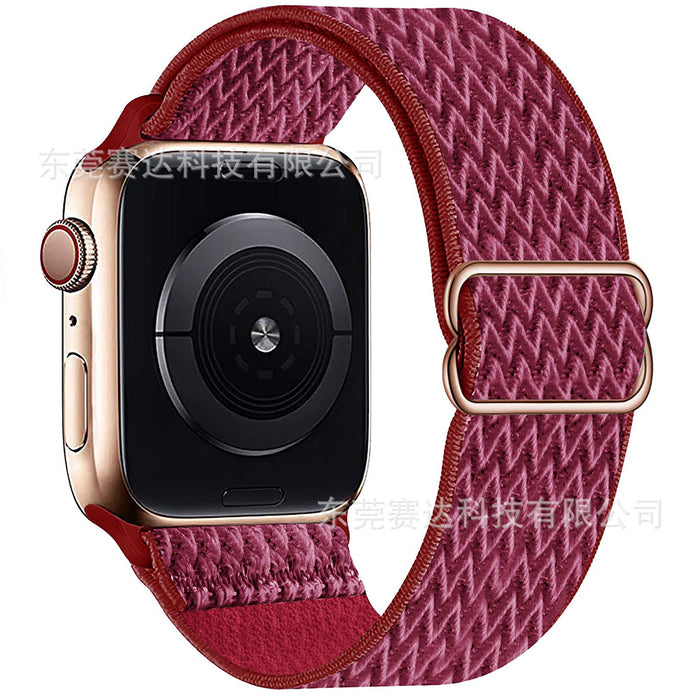 For Apple | Wavy 8 Buckle Nylon Strap Apple iWatch Se 8/7/6 Universal Strap.