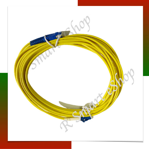 Fiber Optic LC-UPC-SC-UPC DX, SM, 3.0mm 5M Patch Cable.
