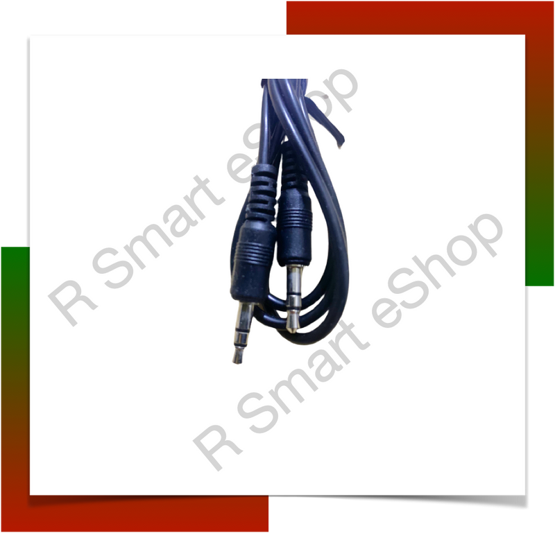 Male To Male 3.5mm AV AUX Cable -Black