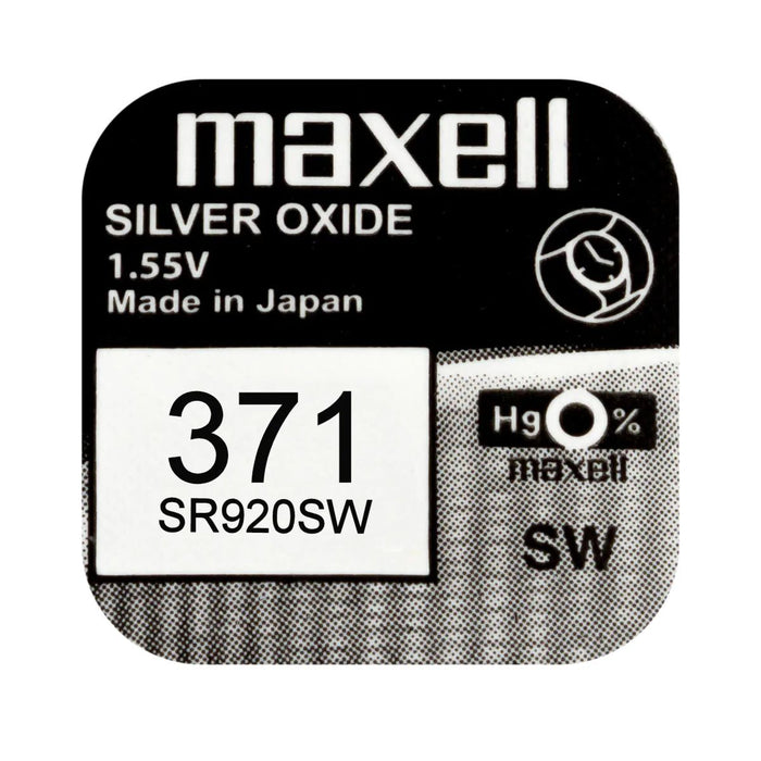 Maxell 371 Silver Oxide 1.55V
