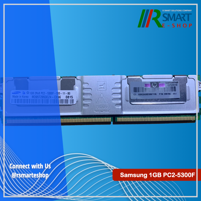 Samsung 1GB 2Rx8 PC2-5300F-555-11-BO Server Memory (Refurbish) / 2 units available