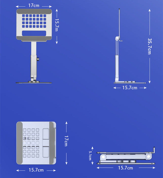 Tablet, PC & Desktop Folding Phone Stand, Aluminum Alloy
